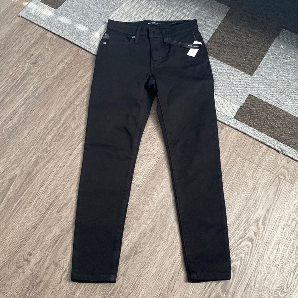 NWT Banana Republic | Black Mid-Rise Skinny Jeans Size 25P